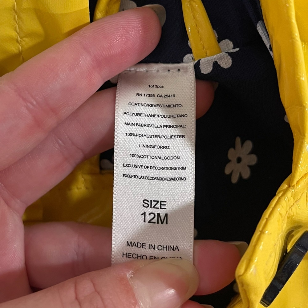Vibrant Yellow Raincoat with Hood - Picture 9 of 9